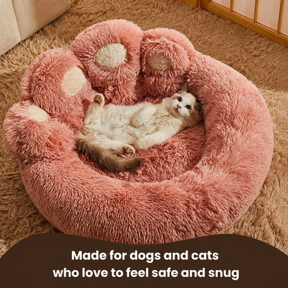 Bondly™ | Lit apaisant pour animaux de compagnie en forme de patte